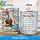 My angel husband, Bird house, Jasmine flower, I miss your everything - Heaven AOP Mug