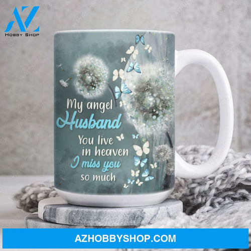 My angel husband, Dandelion painting, I miss you so much - Heaven AOP Mug