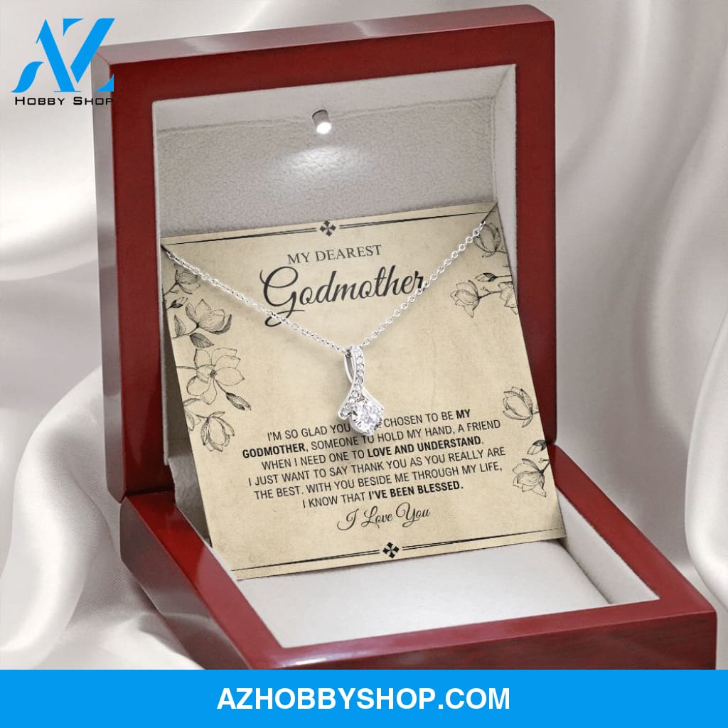 My Dearest Godmother - I've Been Blessed - Alluring Beauty Silver Necklace