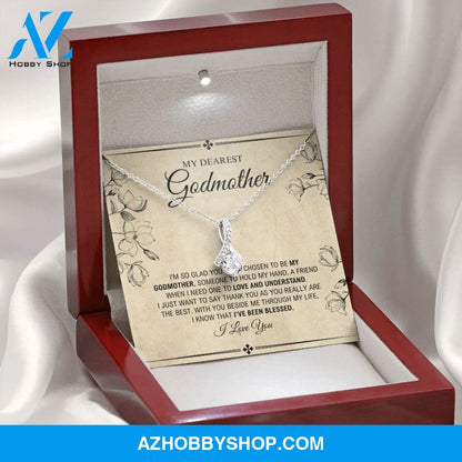 My Dearest Godmother - I've Been Blessed - Alluring Beauty Silver Necklace