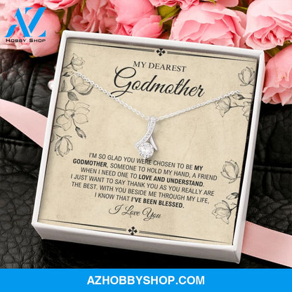 My Dearest Godmother - I've Been Blessed - Alluring Beauty Silver Necklace