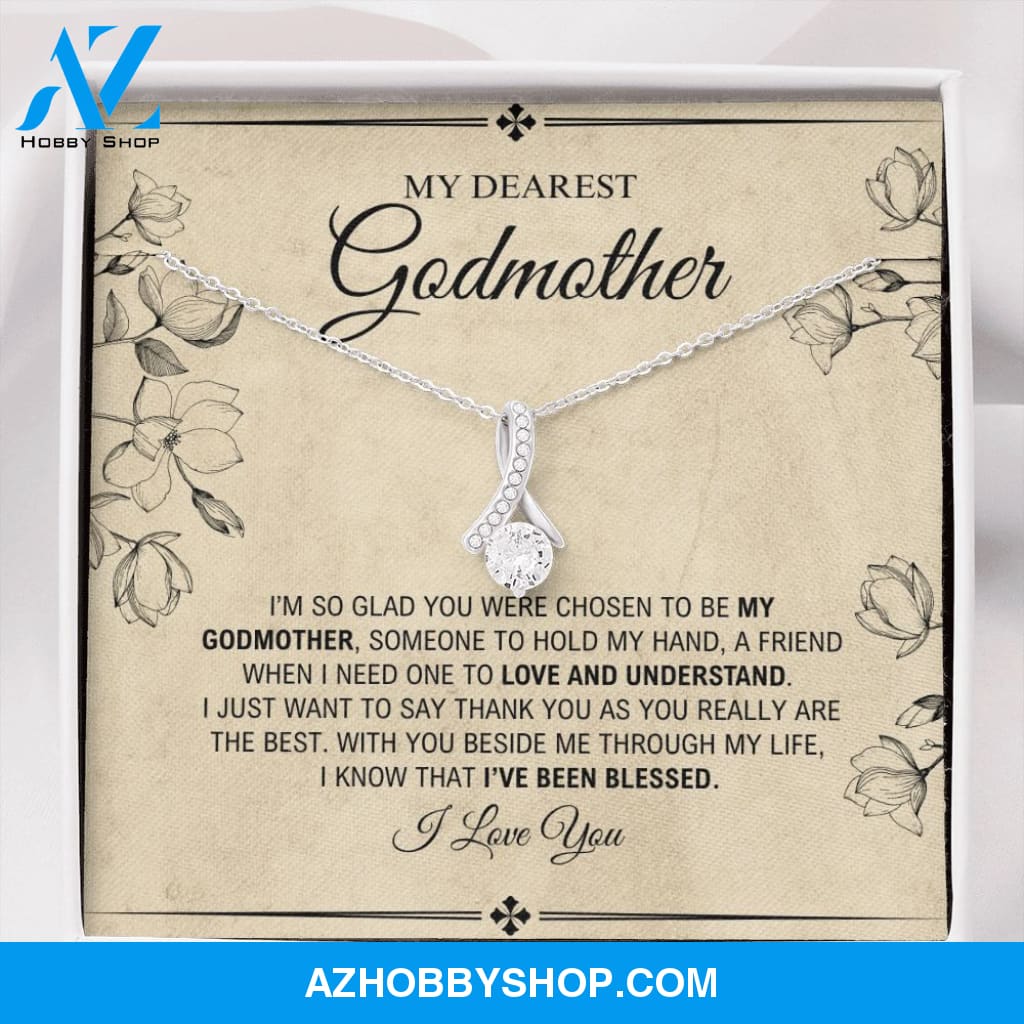 My Dearest Godmother - I've Been Blessed - Alluring Beauty Silver Necklace