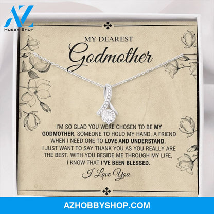 My Dearest Godmother - I've Been Blessed - Alluring Beauty Silver Necklace
