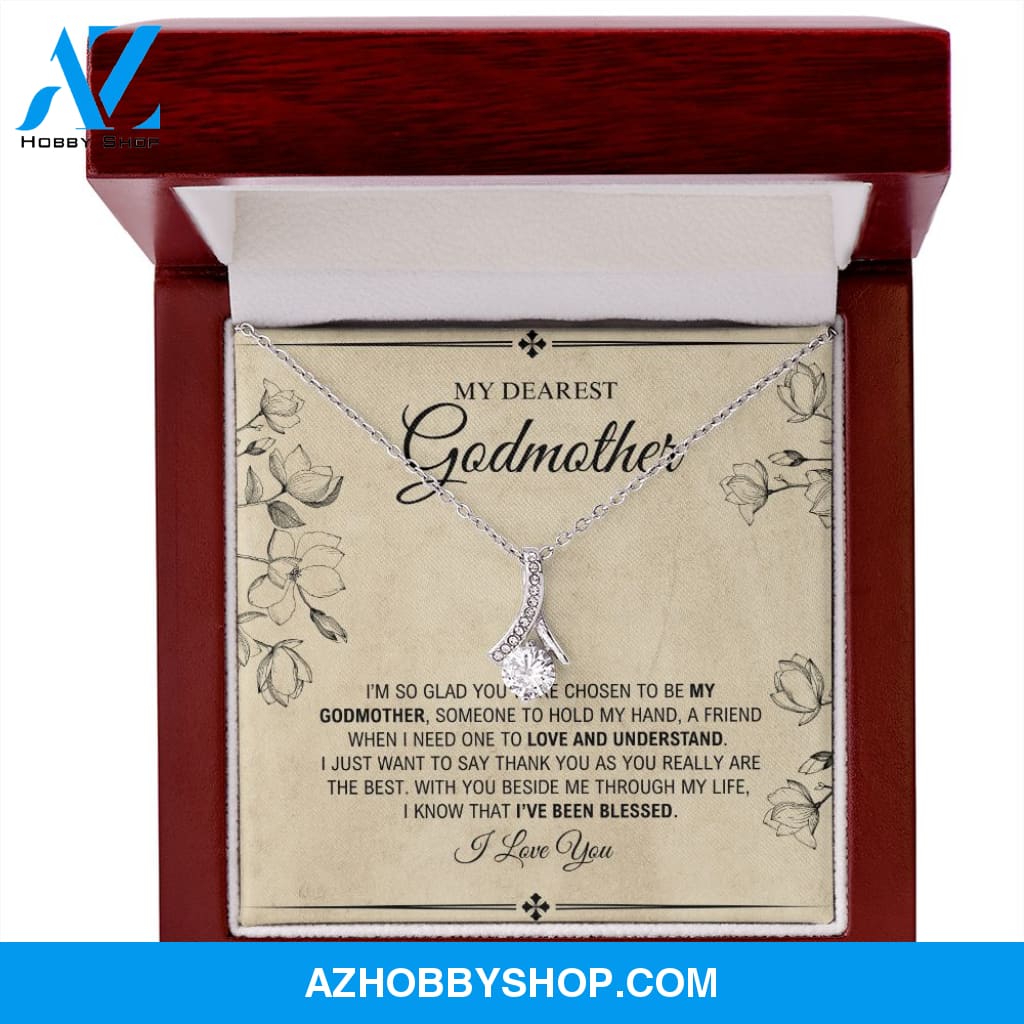 My Dearest Godmother - I've Been Blessed - Alluring Beauty Silver Necklace