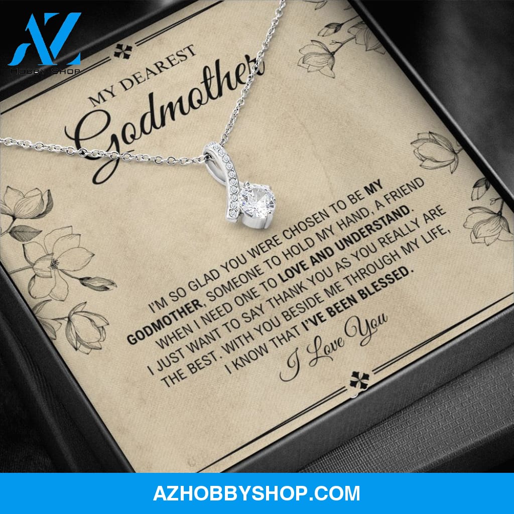 My Dearest Godmother - I've Been Blessed - Alluring Beauty Silver Necklace