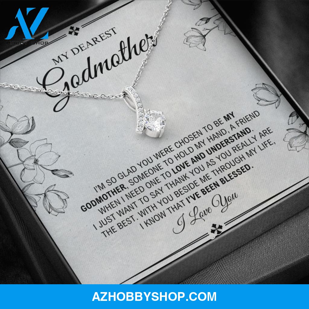 My Dearest Godmother - I've Been Blessed - Alluring Beauty Silver Necklace