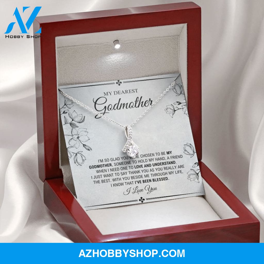 My Dearest Godmother - I've Been Blessed - Alluring Beauty Silver Necklace