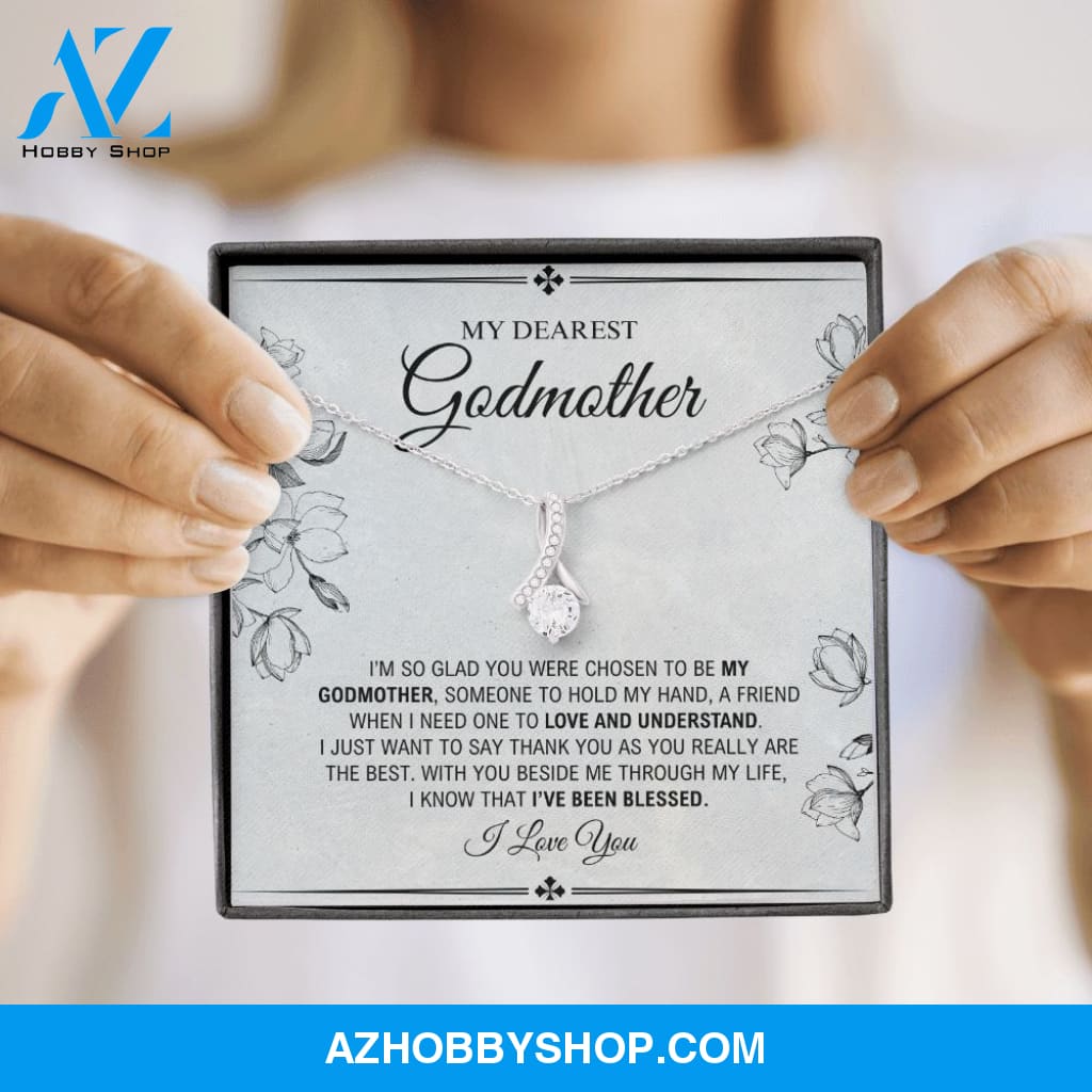 My Dearest Godmother - I've Been Blessed - Alluring Beauty Silver Necklace