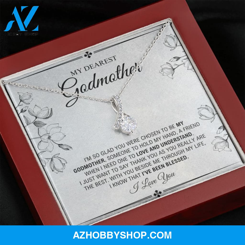 My Dearest Godmother - I've Been Blessed - Alluring Beauty Silver Necklace
