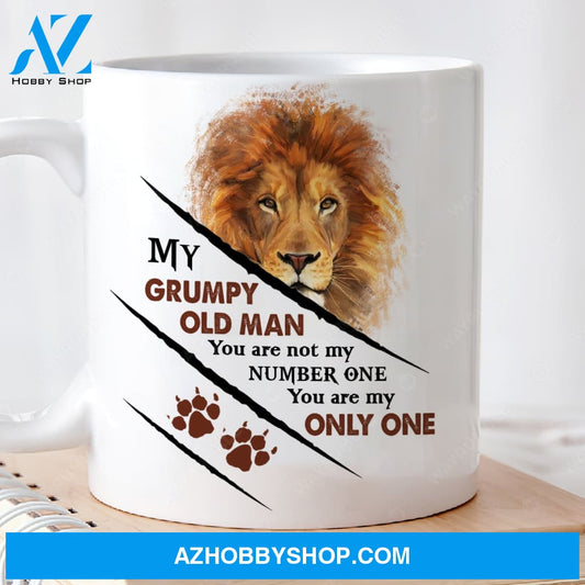 My grumpy old man, Lion painting, You are my only one - Couple White Mug