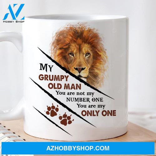 My grumpy old man, Lion painting, You are my only one - Couple White Mug