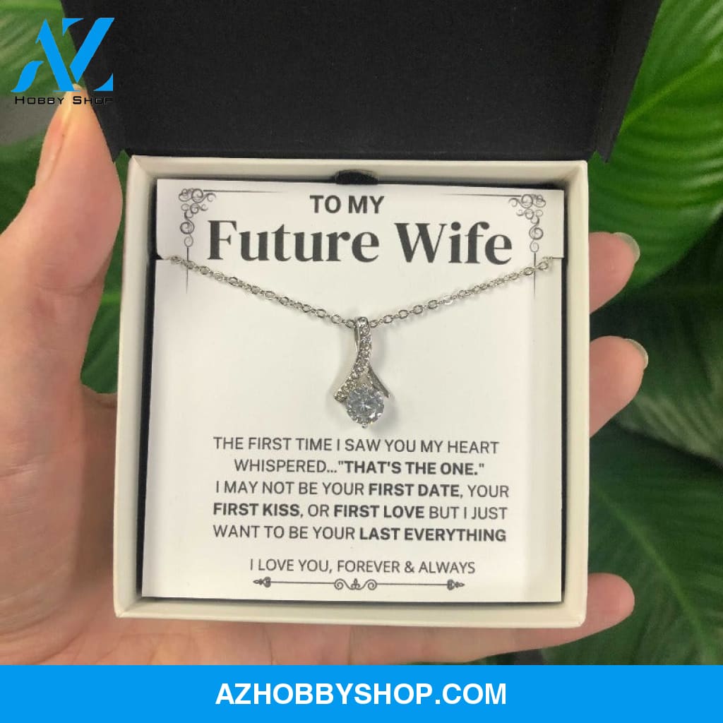 My Heart Whispered "That's the One" Future Wife Gift Silver Necklace