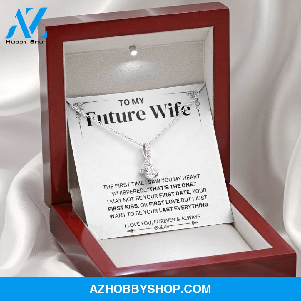 My Heart Whispered "That's the One" Future Wife Gift Silver Necklace