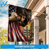 My Jesus, Crown of thorn, Pretty US flag, Faith over fear - Jesus Flag