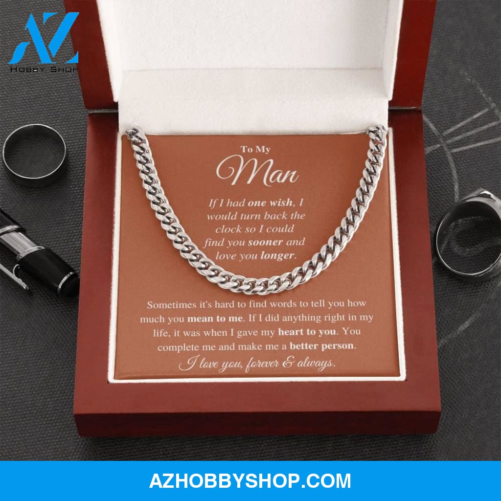 My Man - My Heart - Cuban Link Chain