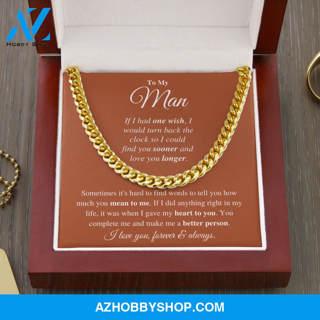 My Man - My Heart - Cuban Link Chain