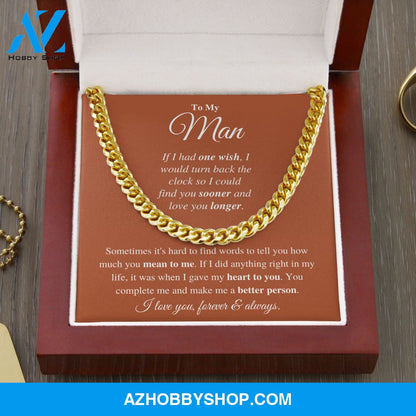 My Man - My Heart - Cuban Link Chain