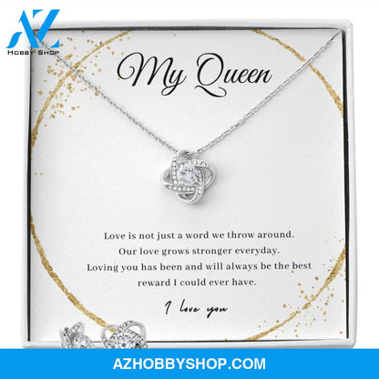 My Queen Love Knot Erring and Necklace Set