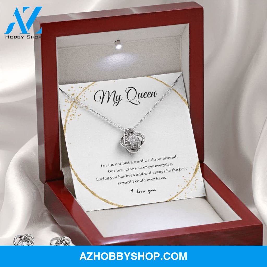 My Queen Love Knot Erring and Necklace Set