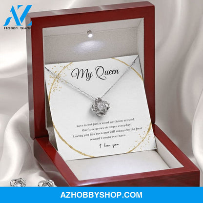 My Queen Love Knot Erring and Necklace Set