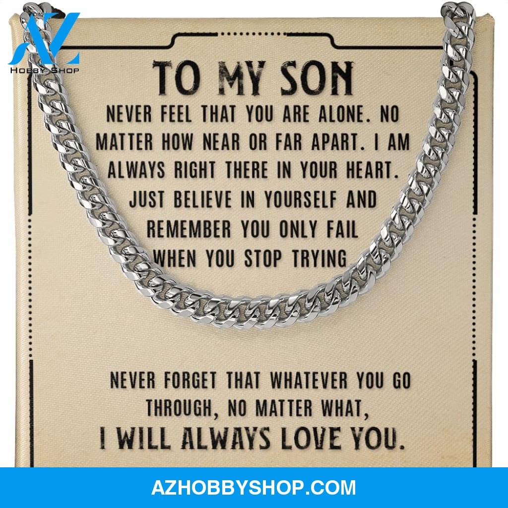 My Son - Never Forget - Cuban Link Chain