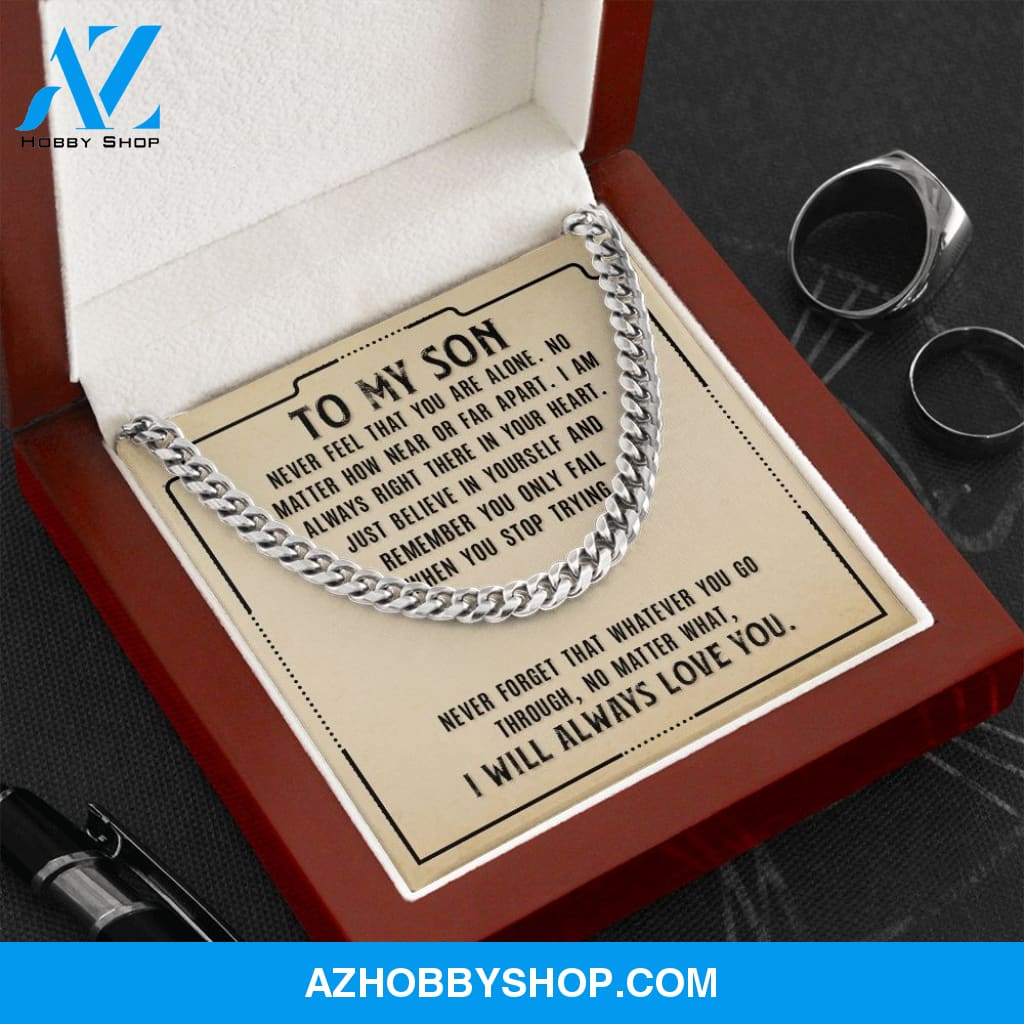 My Son - Never Forget - Cuban Link Chain