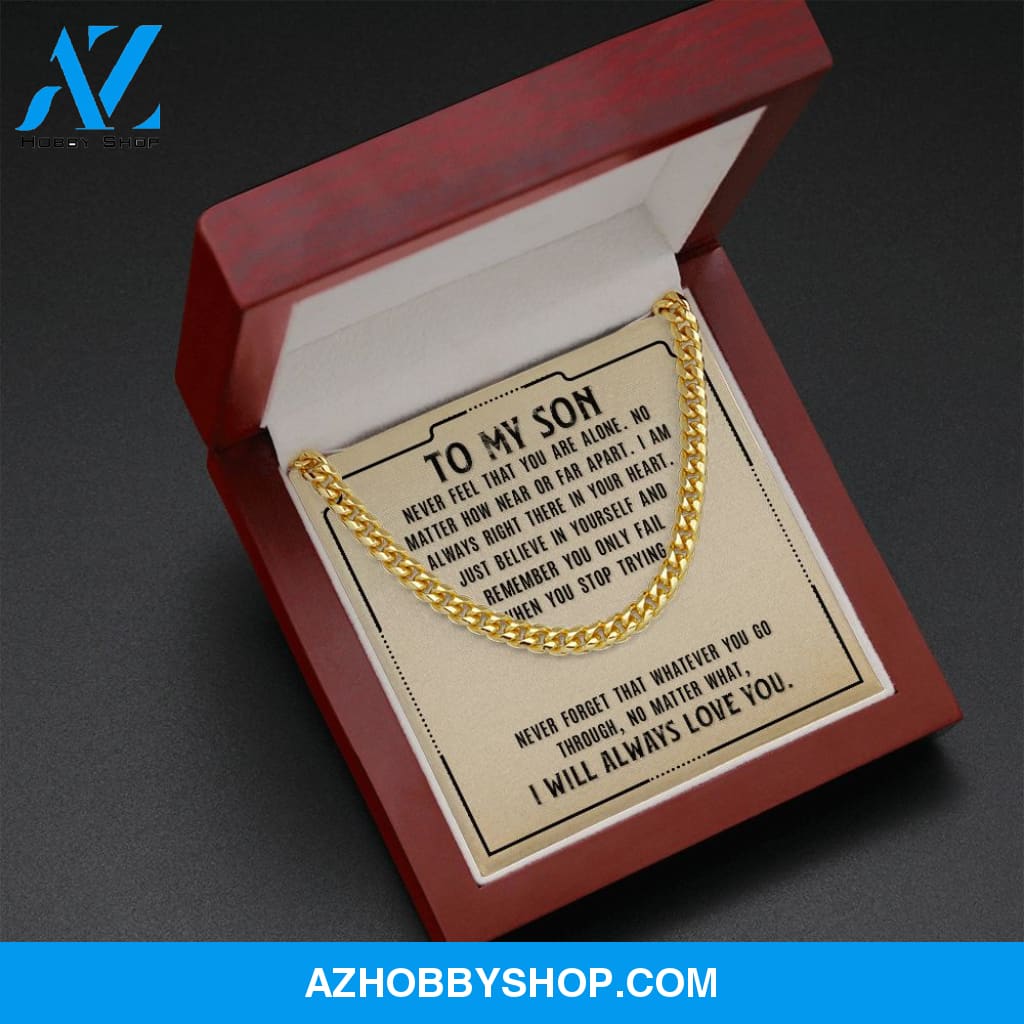 My Son - Never Forget - Cuban Link Chain