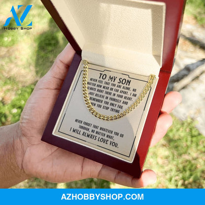 My Son - Never Forget - Cuban Link Chain