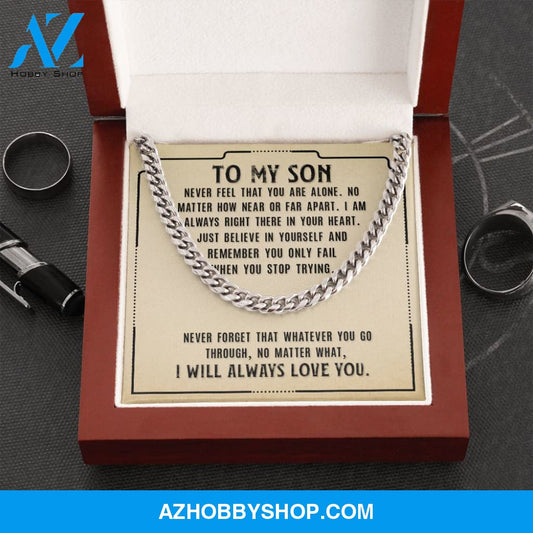 My Son - Never Forget - Cuban Link Chain