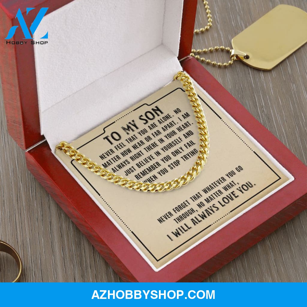 My Son - Never Forget - Cuban Link Chain