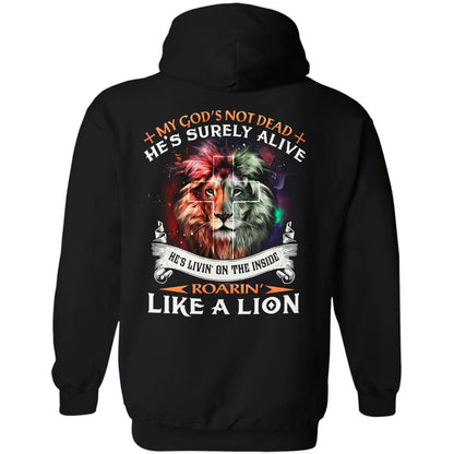 Jesus, Lion of Judah, My God's not dead, he's surely alive Back-printed Apparel