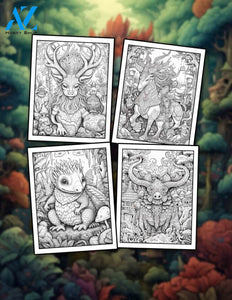 Mythical Creatures 30 Pages Printable Coloring Book