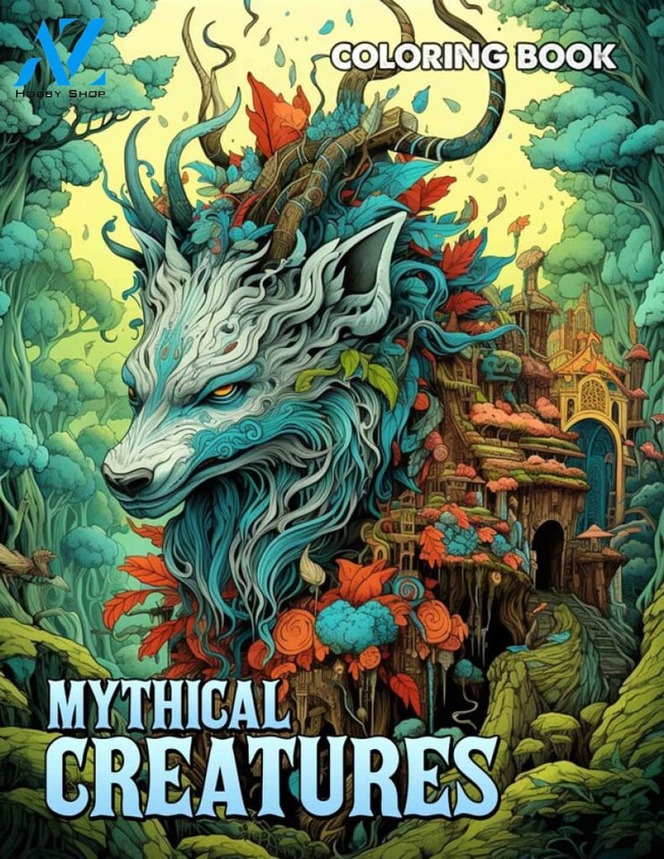 Mythical Creatures 30 Pages Printable Coloring Book