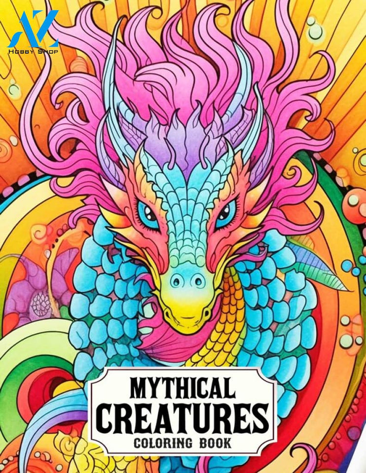 Mythical Creatures 30 Pages Printable Coloring Book