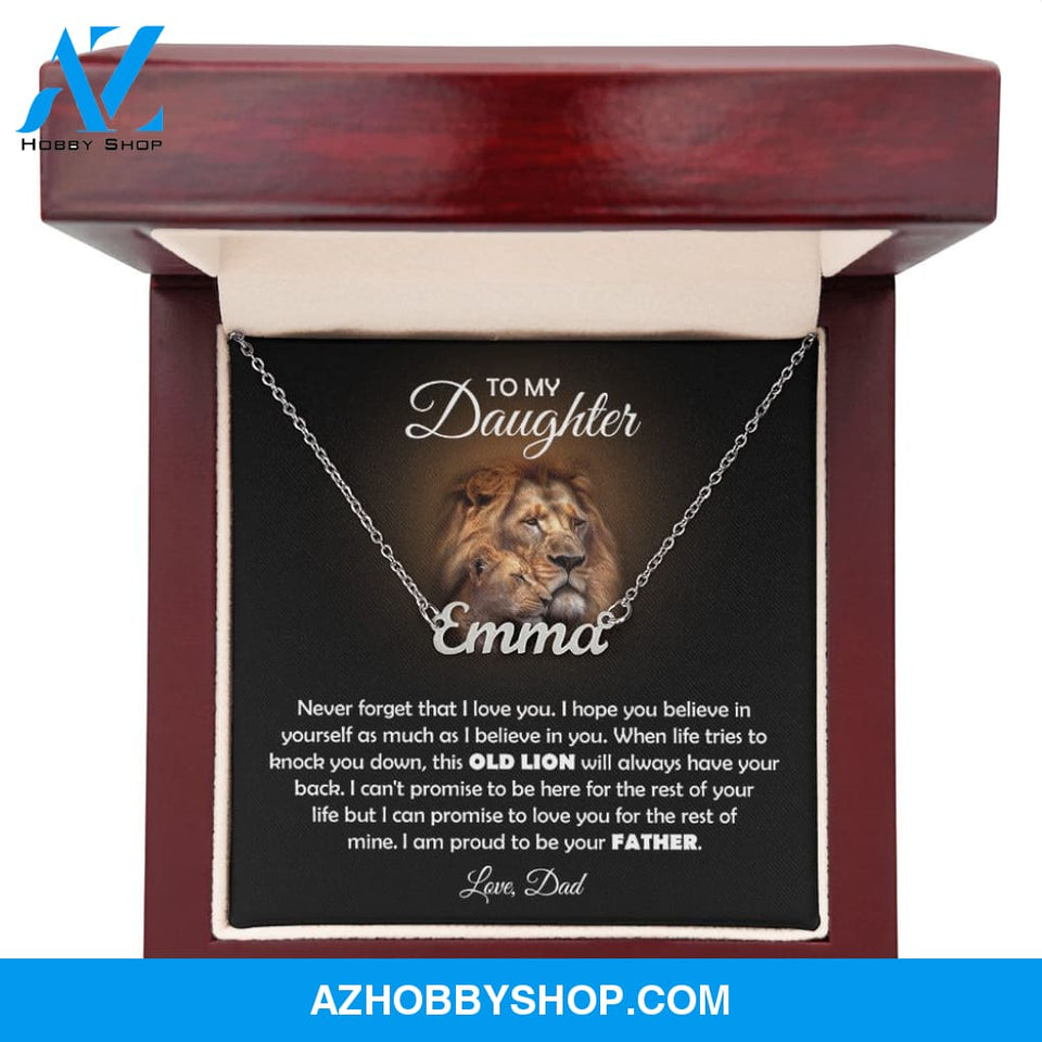 Name necklace birthday gifts for daughter from dad daughter jewelry daddy and daughter gifts happy birthday daughter necklace for women