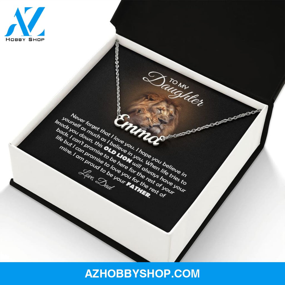 Name necklace birthday gifts for daughter from dad daughter jewelry daddy and daughter gifts happy birthday daughter necklace for women