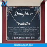 Name necklace to my beautiful daughter necklace from mom from dad mother and daughter necklaces birthday gifts for daughter adult daughter