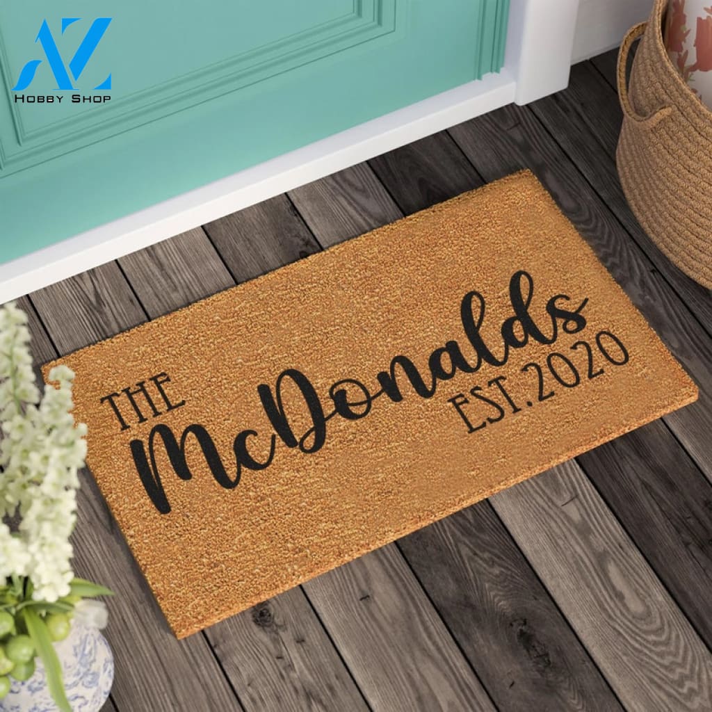 New Home Gift Personalized Gift Housewarming Gift Welcome Door Mat Wedding Gift Personalized Custom Doormat |