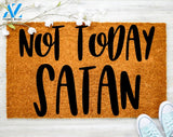 Not Today Satan Cute Jesus Doormat Christ Faith Doormat Protect Porch Decor Housewarming Doormat