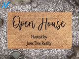 Open House Hosted By - Realtor Gift - Realty - Custom Doormat - Closing Gift - Welcome Doormat - Front Door Mat - Open