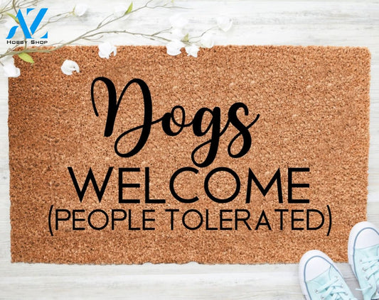 Out Doormat- Dogs Welcome Doormat Welcome Doormat Porch Decor Fall Porch Decor Coir Doormat