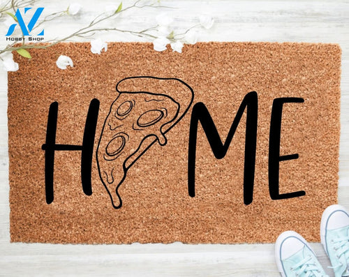 Out Doormat- Home (Pizza Slice) Doormat Welcome Doormat Porch Decor Fall Porch Decor Coir Doormat