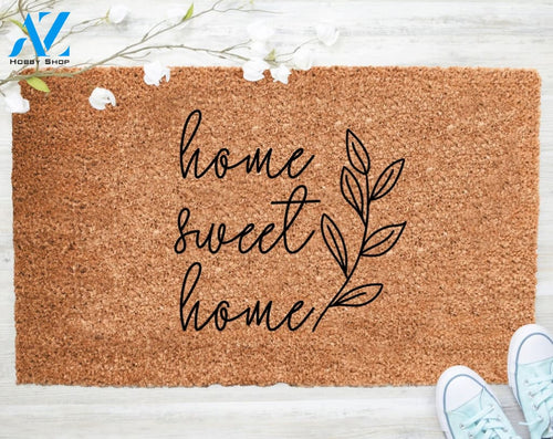 Out Doormat- Home Sweet Home Text Doormat Welcome Doormat Porch Decor Fall Porch Decor Coir Doormat