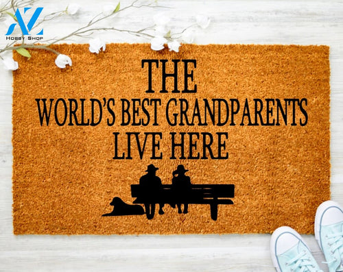 Out Doormat- The World's Best Grandparents Mat Welcome Doormat Porch Decor Fall Porch Decor Coir Doormat
