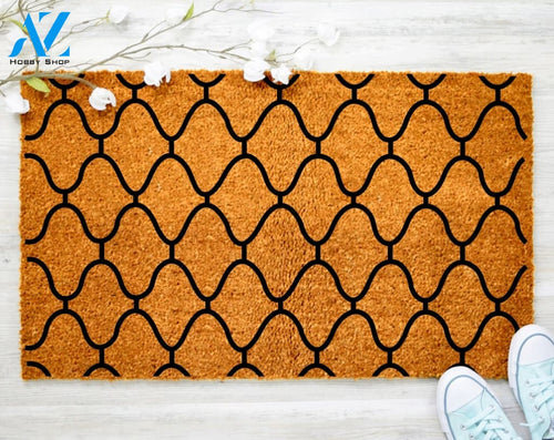Out Doormat- Wave Pattern Doormat Welcome Doormat Porch Decor Fall Porch Decor Coir Doormat