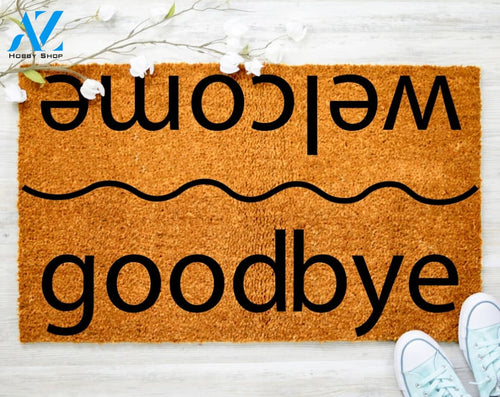 Out Doormat- Welcome Goodbye Doormat Welcome Doormat Porch Decor Fall Porch Decor Coir Doormat