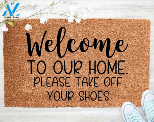 Out Doormat- Welcome To Our Home Doormat Welcome Doormat Porch Decor Fall Porch Decor Coir Doormat