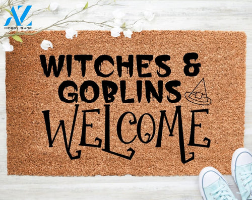 Out Doormat- Witches & Goblins Welcome Mat Welcome Doormat Porch Decor Fall Porch Decor Coir Doormat
