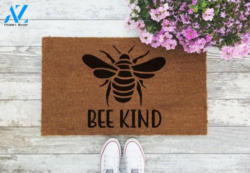 Outdoor Mat- Bee Kind Honey Bee Printed Doormat Home Decor