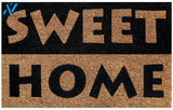 Outdoor Mat- Black Beige Sweet Home Cool Design Doormat Home Decor
